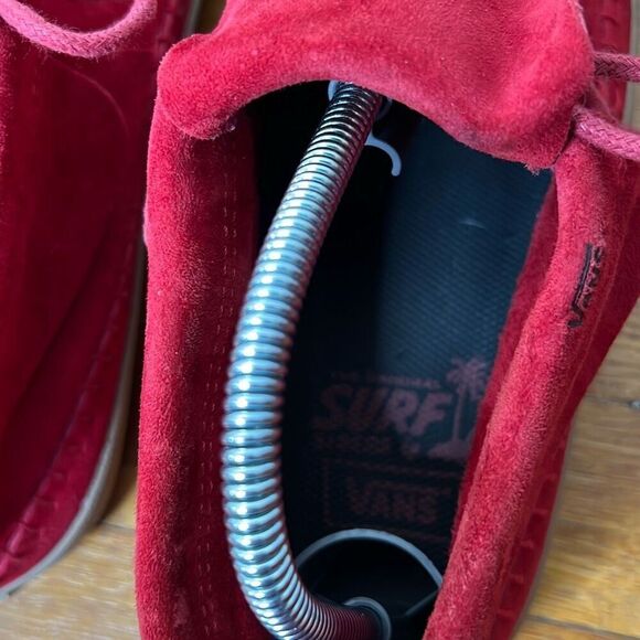 Vans Surf Sliders Mohikan Red Suede Leather Moccasins  Size 6 - Picture 8 of 10